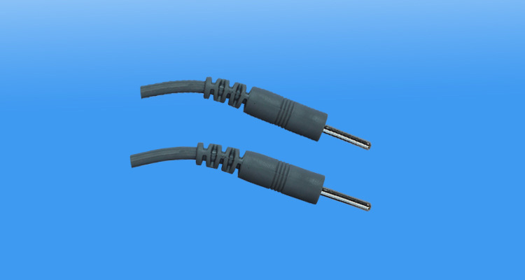 治理疗仪导线4厘安规插双针线电脑中频经络通多功能电疗输出电极