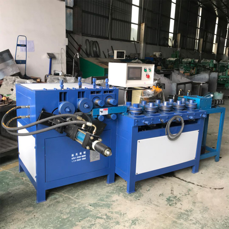 扁钢冲孔打圈机 扁铁打圈成型机 可定做扁钢打圈成型设备