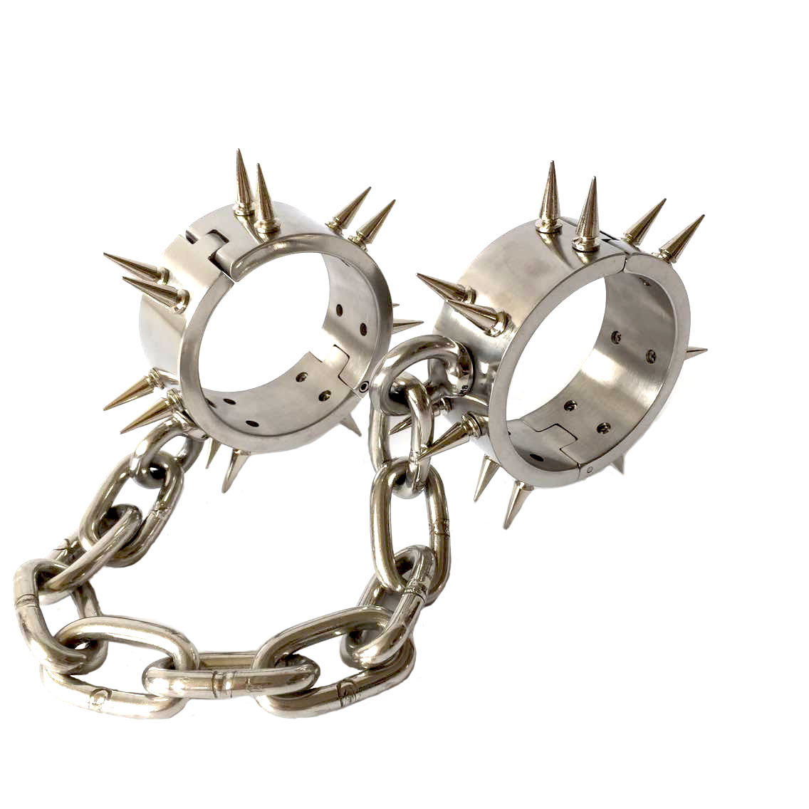 黑帝厂家直销正品 男用不锈钢带刺钉脚铐脚镣 成人情趣用品批发