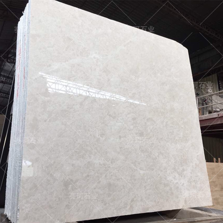 高档米白色石材定制别墅家装背景墙地砖墙砖进口石材白玫瑰大理石