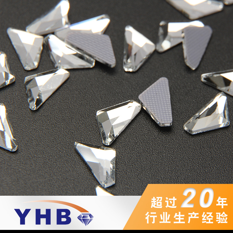 Factory Supply Special-Shaped Insole Diamond Different Triangle Flat Imitation Czech Fancy Shape Diamonds 5 * 10mm Middle East Special-Shaped Hot Drilling