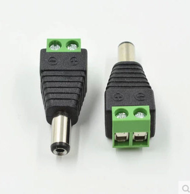 dc公头 监控12v电源接头 免焊电源公母转换插头 led灯带专用