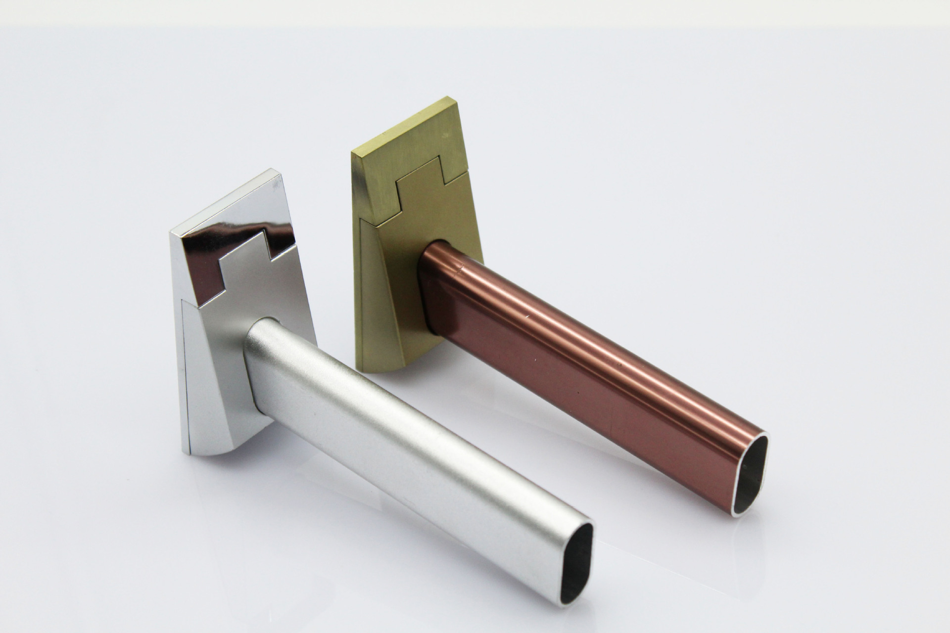 衣柜衣通座加厚锌合金挂衣托 衣通管扁管固定法兰座 衣柜五金配件