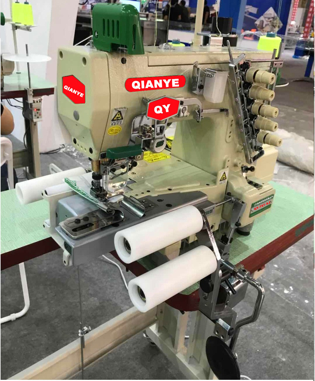 裤头机 上腰机 暗筋橡筋机 做内裤设备 三针五线绷缝机 787款冚车