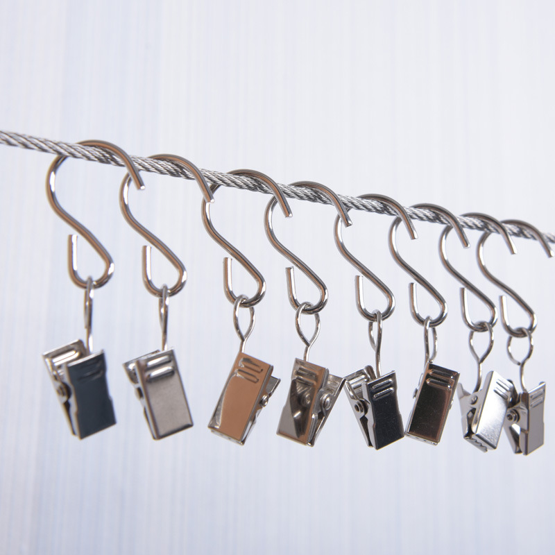 窗帘挂钩夹子 窗帘夹子扣 窗帘绑带s型挂钩 窗帘夹子