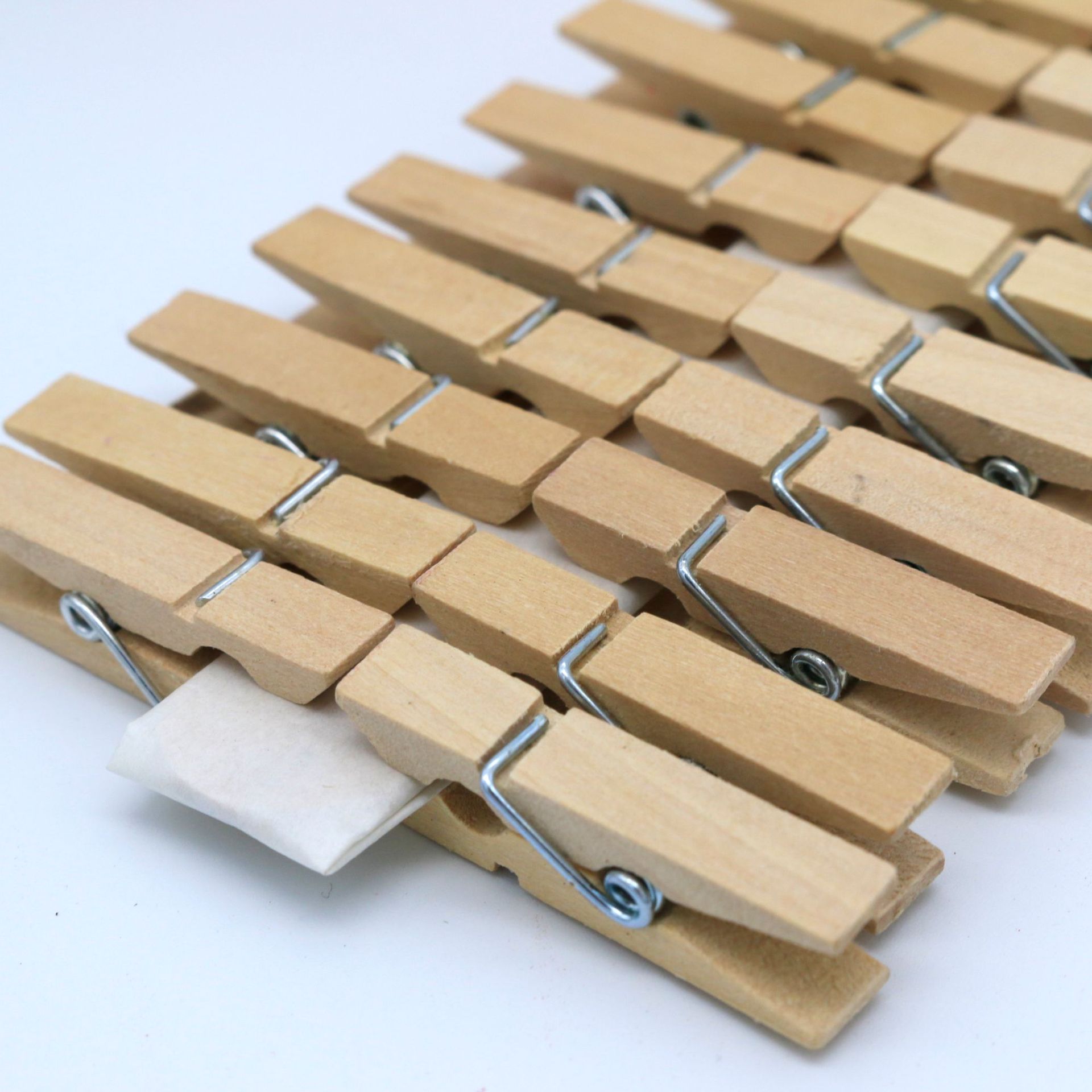 5cm韩版原色木夹子 桦木diy迷你小夹子 糖果色小木夹