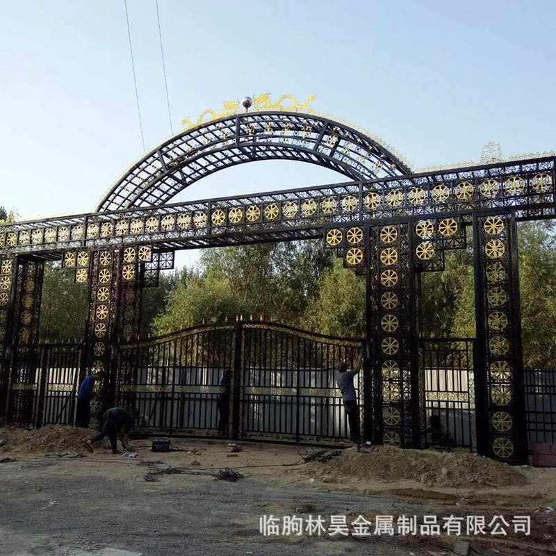凯旋门 定制铁艺别墅庭院大门 社区乡村铁艺拱门 铁艺凯旋门