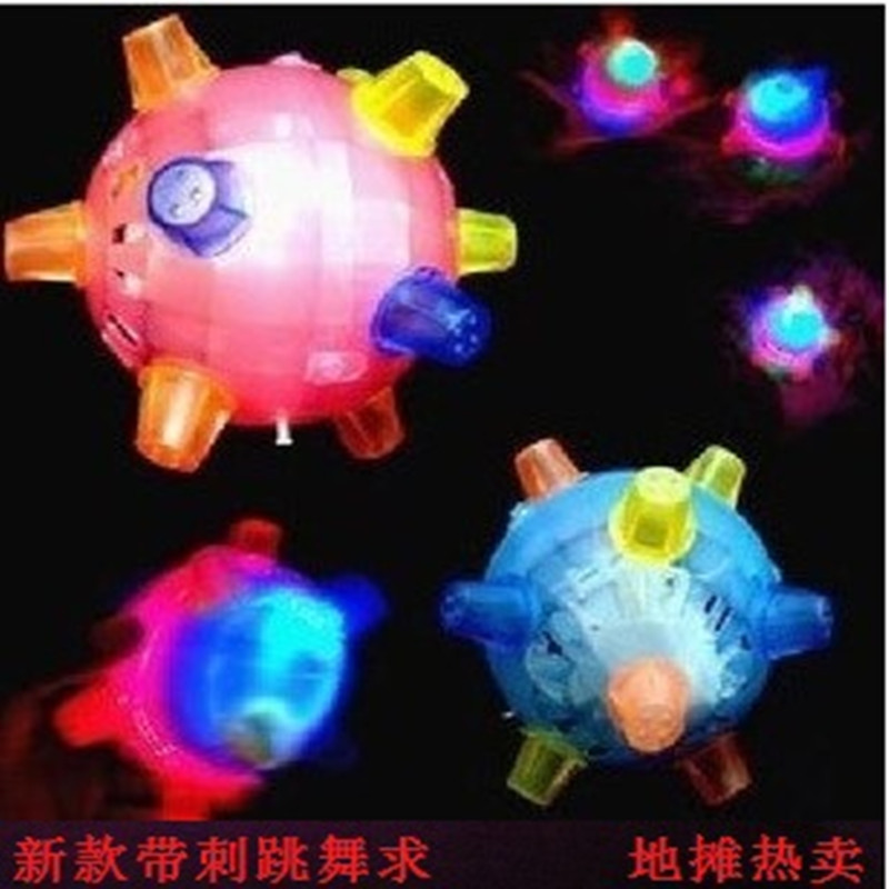 Music Colorful Luminous Flash Electric Dancing Football Bouncing Ball Jumping Ball Multi-Angle Jumping Ball Toy Wholesale