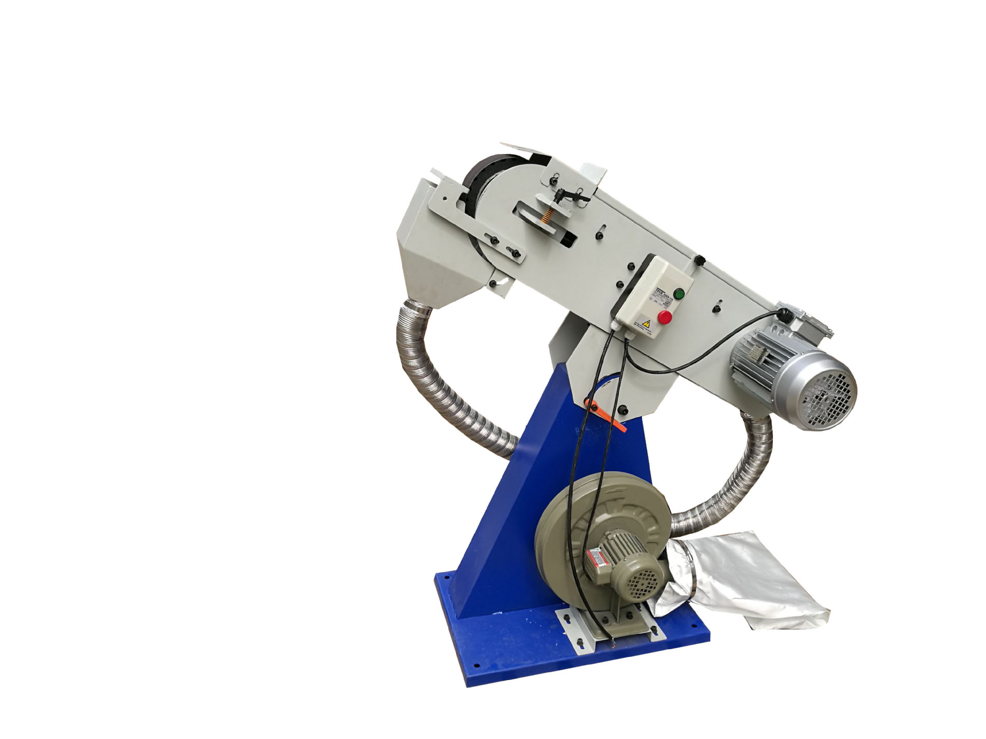 现货供应环保抽尘式砂带磨削机hs-75cx汽车配件铝铸件专用打磨机