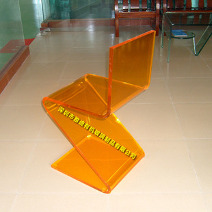 亚克力热弯成型z型椅子 高档有机玻璃凳子 客厅酒吧桌子
