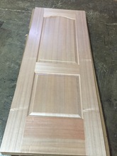 厂家生产贴实皮模压门板 天然实木皮模压门板  沙比利模压门板
