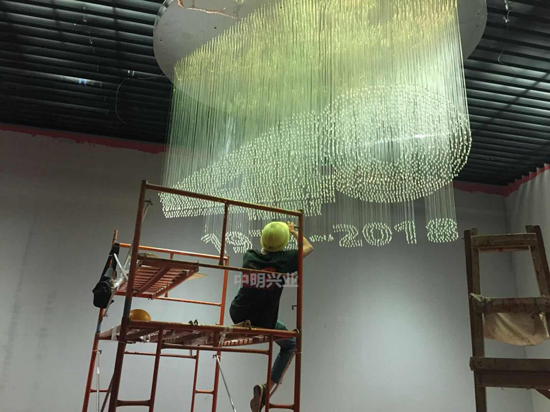 光纤灯底盘/灯盘(中纤镜面板)4,光纤吊灯成品-产品安装简图5,光纤灯