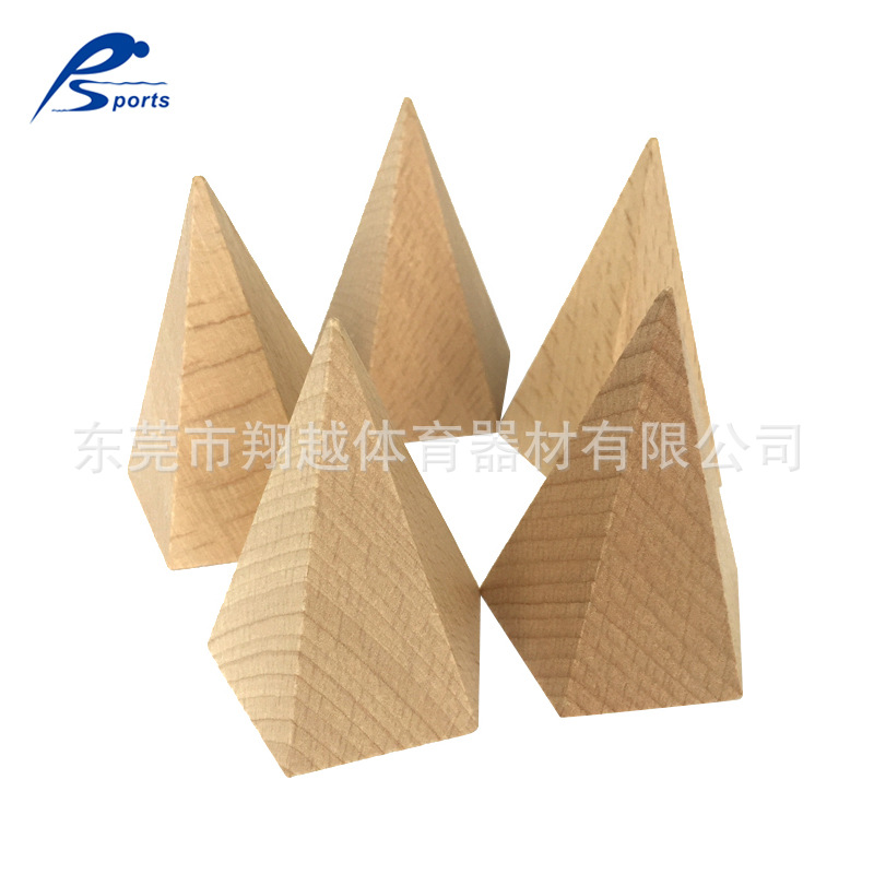 五棱锥(50*50*75) 木质3d几何体 科学实验认知玩具 桌面益智立体