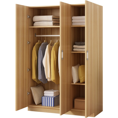 衣柜简约现代经济型简易板式衣柜木质组合整体衣橱推拉门衣柜定制
