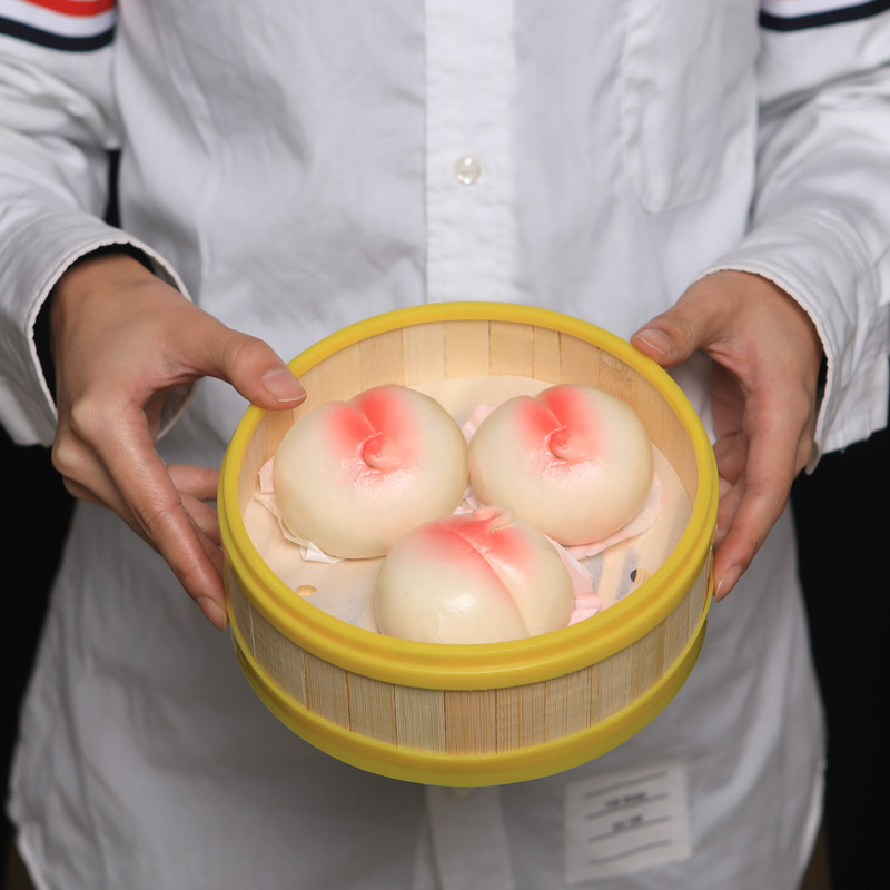 九一寿桃莲蓉包子12个装 贺寿酒席岁宴专用祝寿生日 速冻早餐糕点