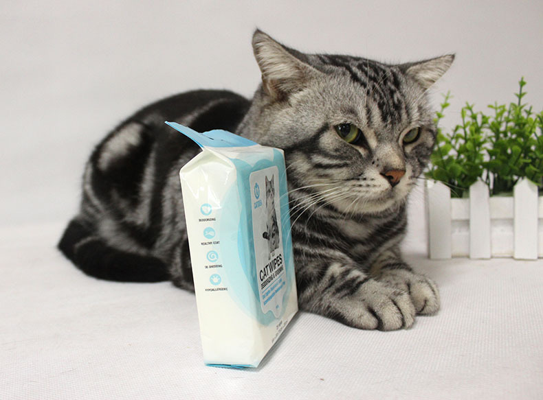 猫乐适宠物湿纸巾25片装 15*20cm美毛猫狗通用湿巾