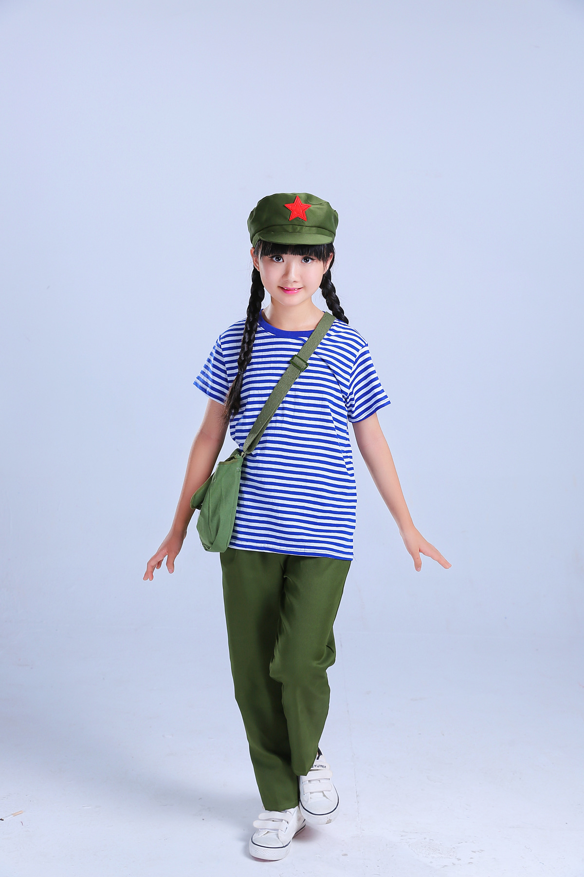 海魂衫演出服新款夏季儿童红卫兵小红军小雷锋幼儿合唱表演舞蹈