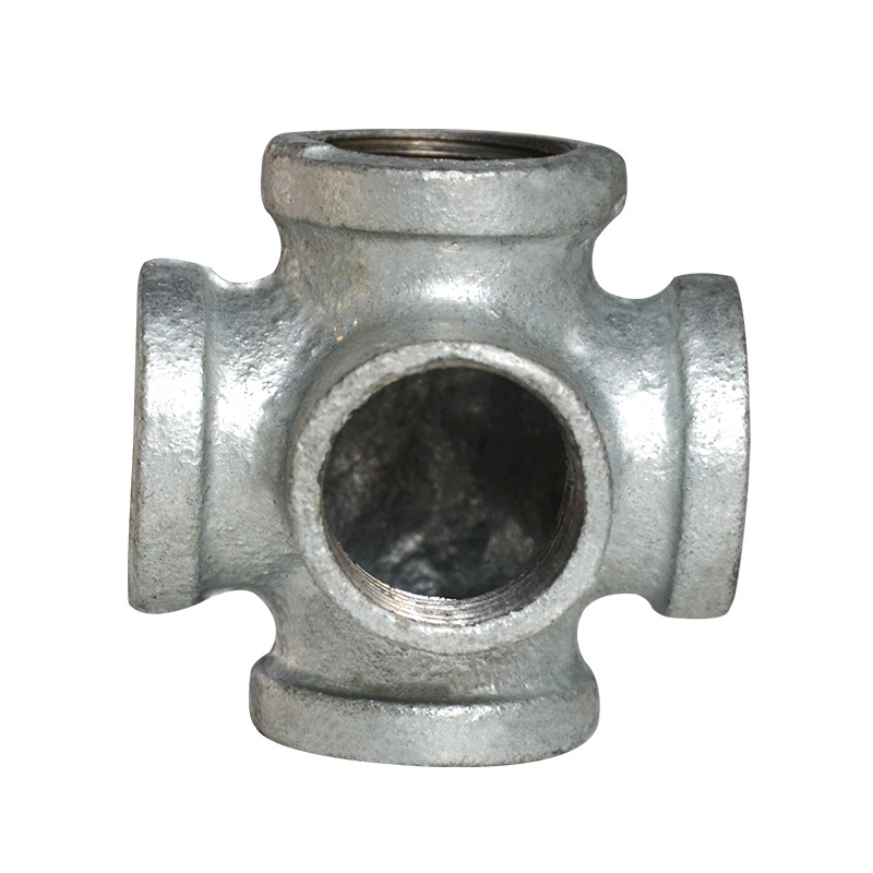 厂家直销玛钢镀锌铁配件loft工业风置物架管件墙角立体五通现货