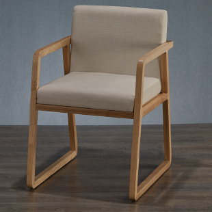 北欧现代风格实木回型椅直销酒店咖啡厅靠背椅家用书房电脑扶手椅