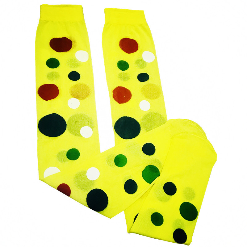 圆点小丑袜波点袜小丑道具万圣节服饰道具圣诞节舞会袜子一件代发