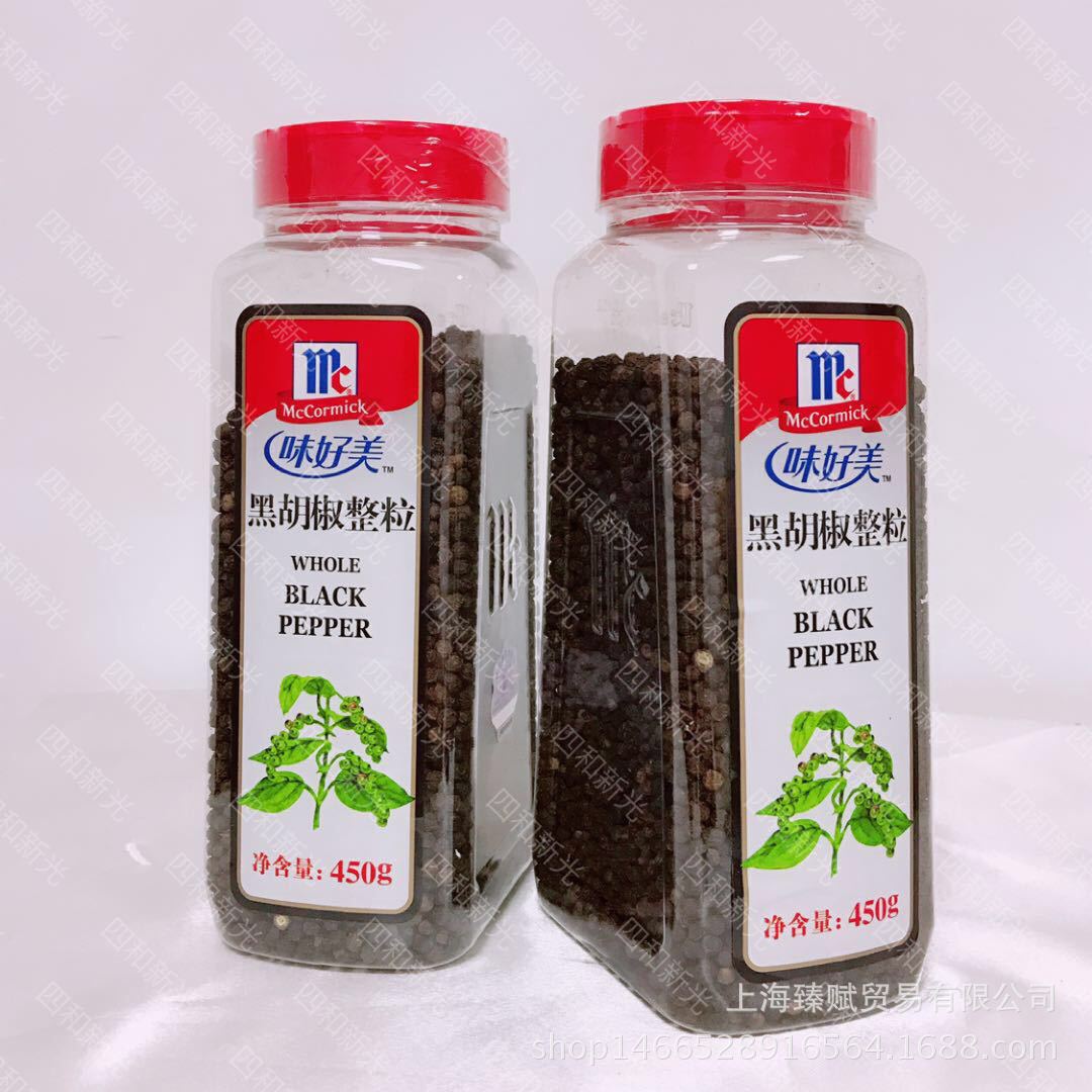味好美黑胡椒整粒450g12商用blackpepper烤肉披萨牛排意大利面