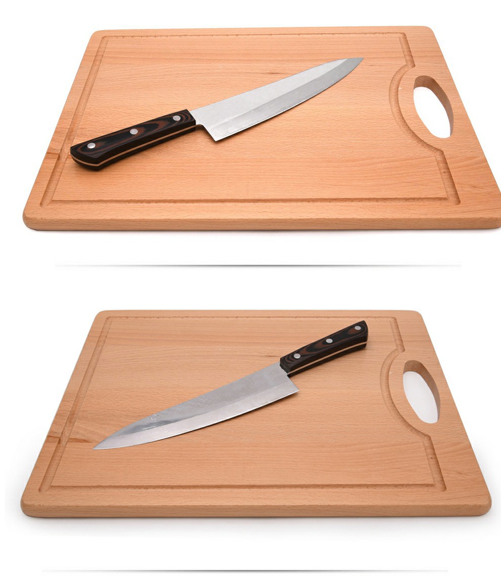 美卡塔手柄大马士革8寸厨师刀西式料理厨刀切片刀厨房多锤纹