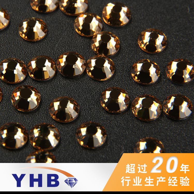 Factory Wholesale Handbag Accessories Hot Drilling Light Yellow Crystal Glass Environmental Protection Diamond SS4-40 Environmental Protection Insole Diamond