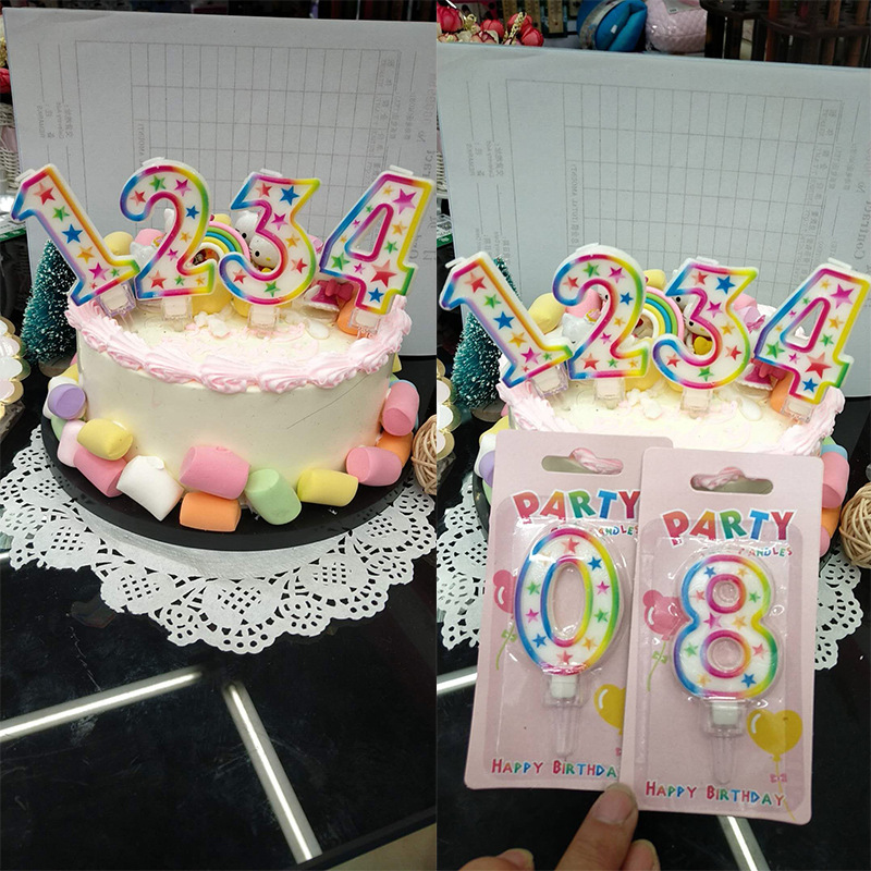 厂家热销生日数字装饰蜡烛 创意生日蜡烛蛋糕环保蜡烛 支持定制