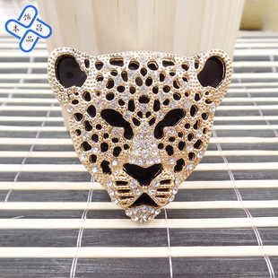 手机壳diy合金镶钻配件 豹子头 头饰diy手工贴钻材料包套装批发