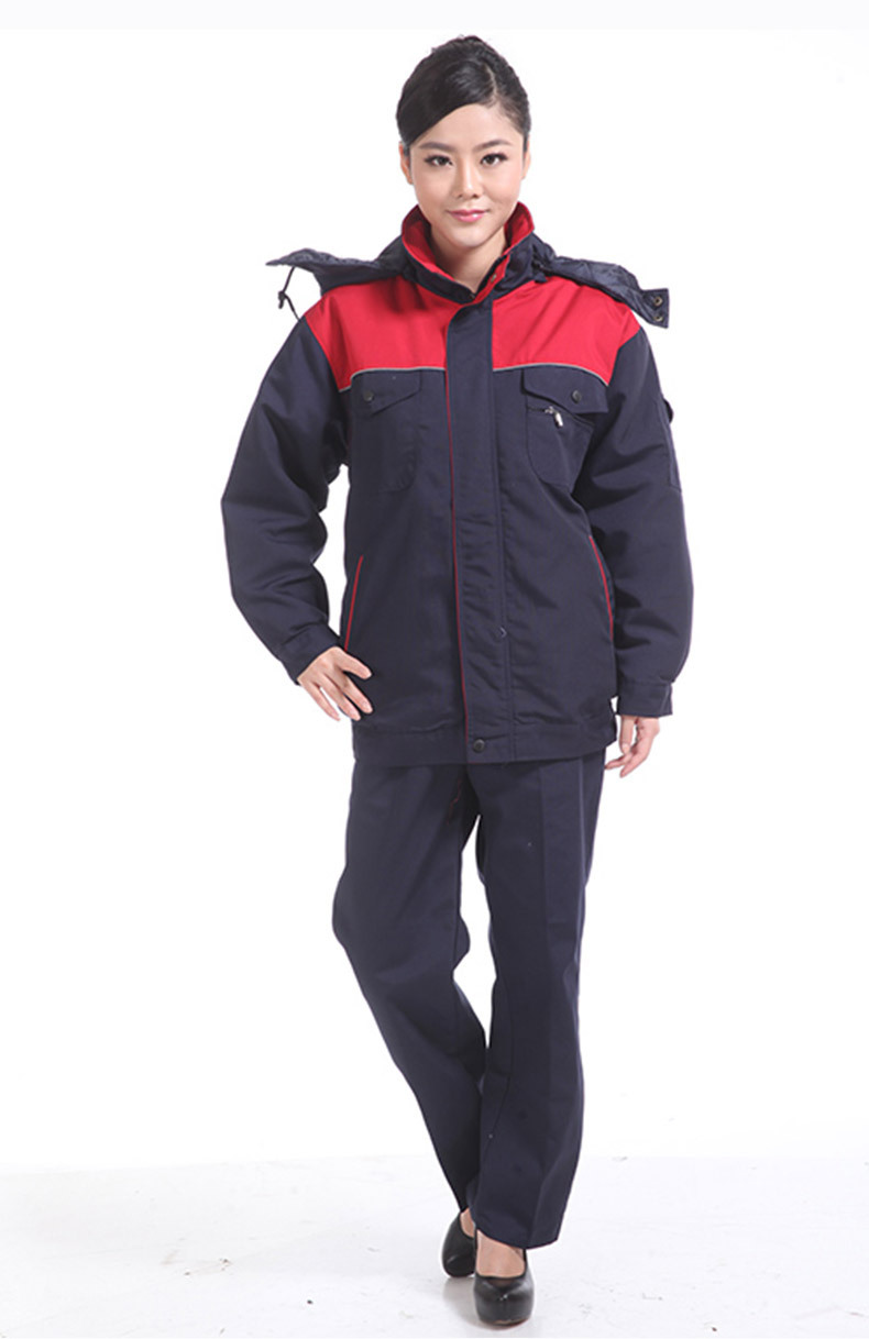 工装涤棉劳保服长袖工作服套装秋冬劳保服车间厂服定做