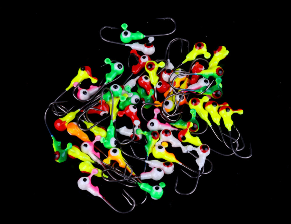厂家批发 1g铅头钩鱼饵精品鱼钩50个/袋 户外垂钓渔具用品