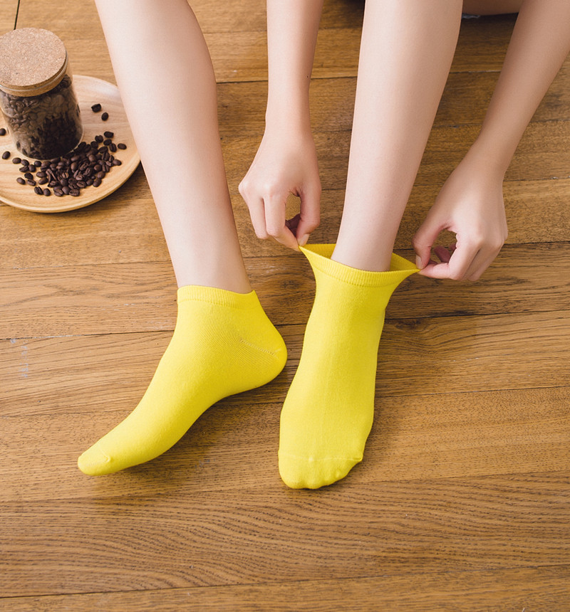 黄袜子结婚 脚踩黄金本命年袜 精梳棉黄袜情侣黄色袜精梳棉批发