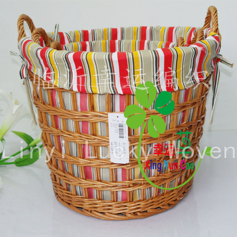 Factory Direct Sales Wicker Cylindrical Clothes Storage Basket Square Hotel Laundry Basket Hotel Supplies Basket Exclusive