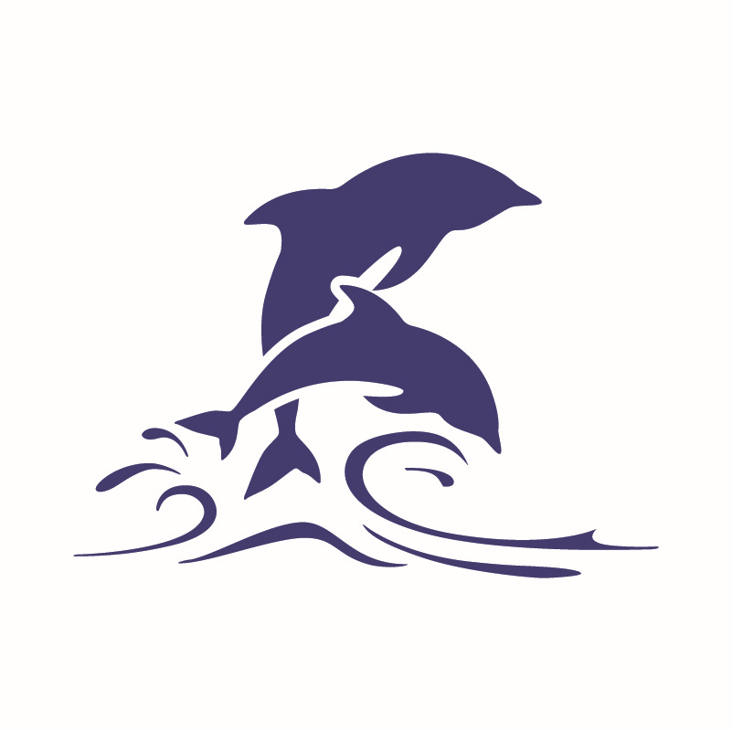 新款现代创意鲸鱼墙贴 客厅卧室电视背景墙贴纸贴画yw451可移除