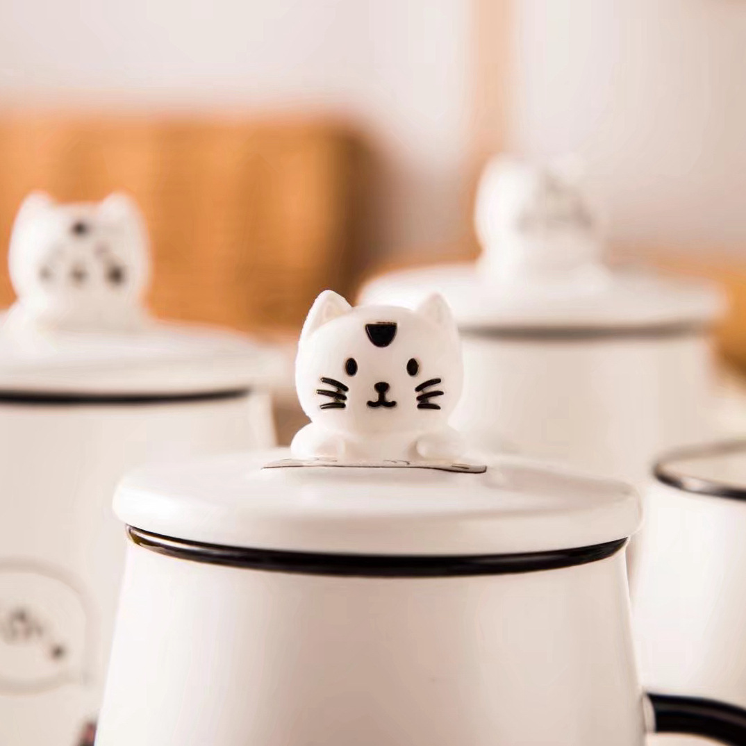 星悦陶瓷 趴趴狗马克杯色釉创意水杯卡通陶瓷杯子新品广告礼品