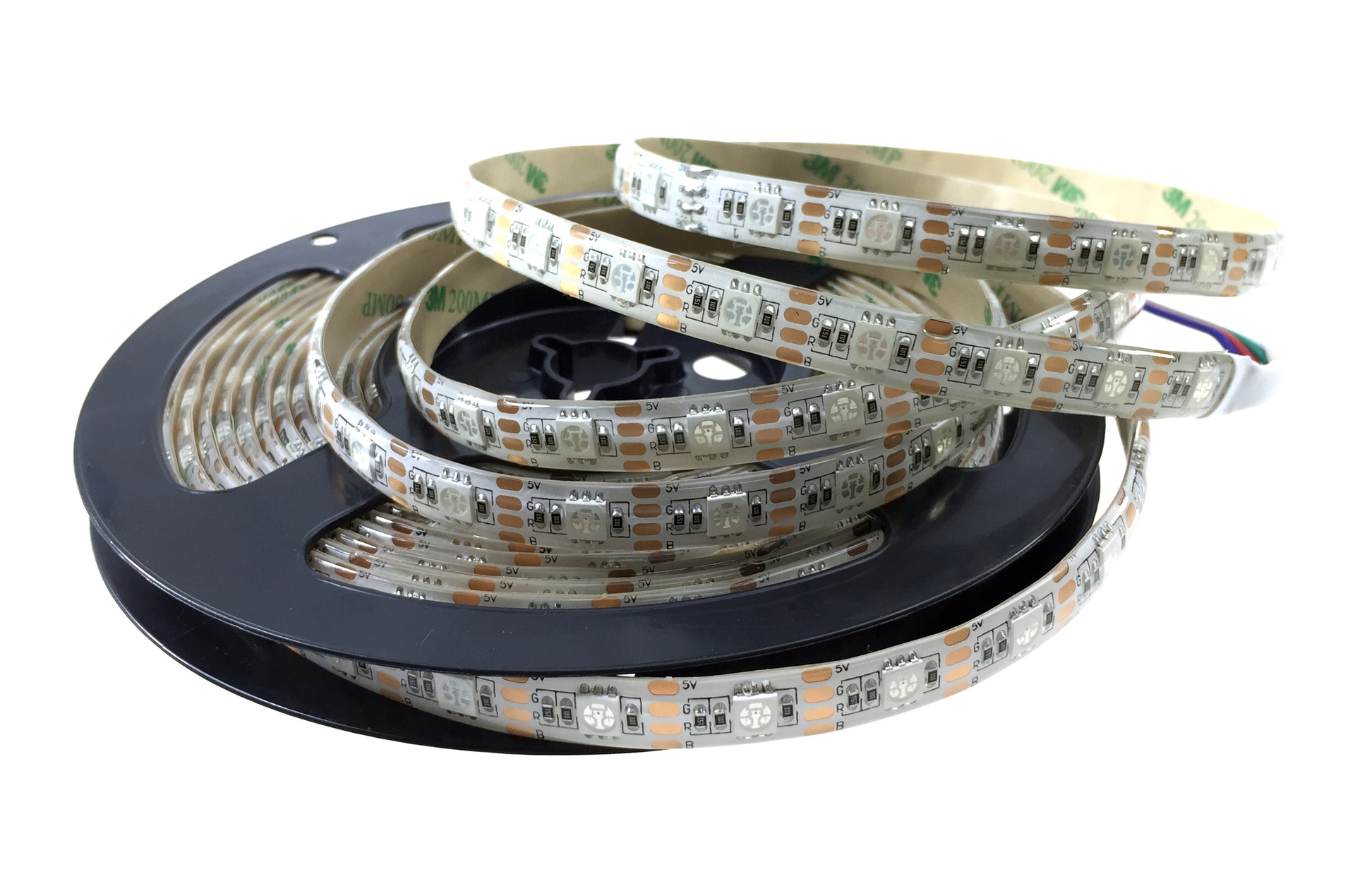 工厂直销5v led灯条 5050黑板rgb 滴胶防水60颗电视背光led灯带