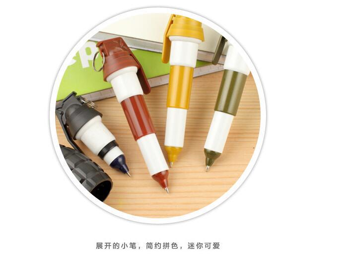 South Korea Creative Stationery Grenade Shape Ballpoint Pen Grenade Telescopic Ballpoint Pen CS Cross Fire Line Neutral Oil Pen