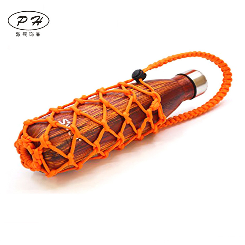 手工编织伞绳涤纶可乐瓶保温杯木纹大理石创意保龄球杯套