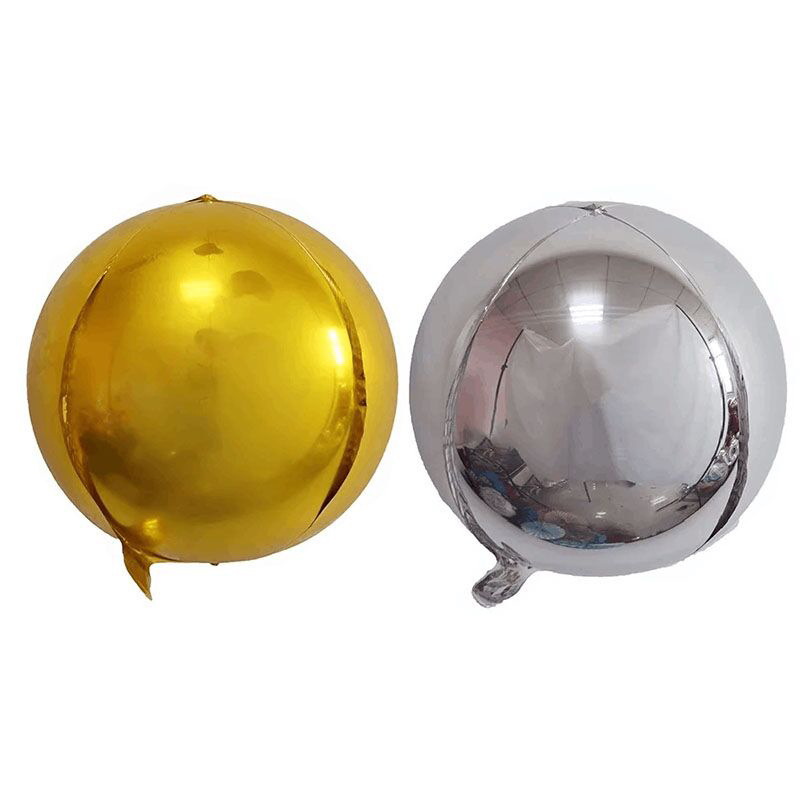 新款10寸15寸18寸22寸32寸纯色4d圆形立体球形铝膜气球铝箔气球