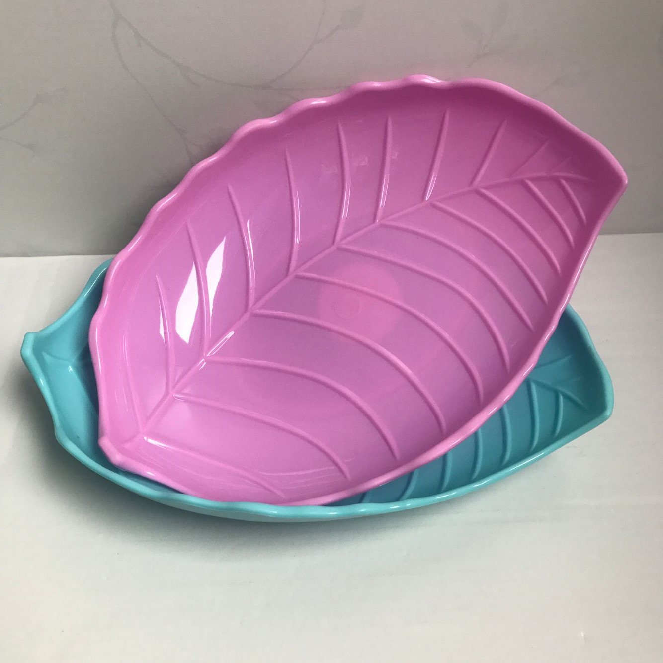 大号塑料果盘 创意叶子形状盘子树叶盘子 零食坚果盘超市促销盘子