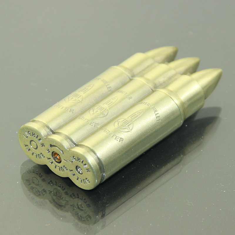 创意子弹防风打火机三连发模型新奇特收藏品军迷爱好地摊热卖