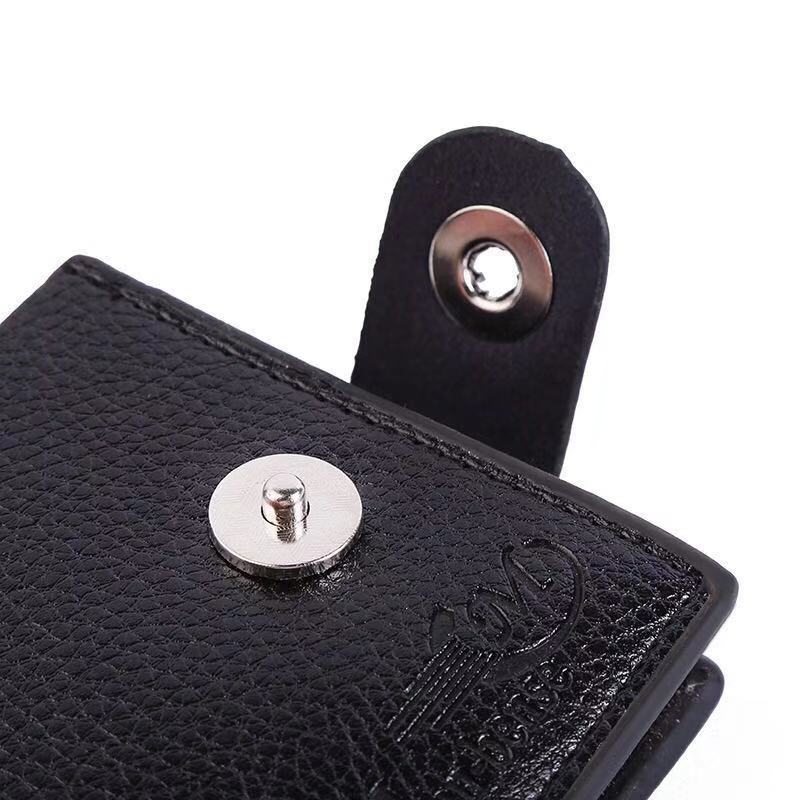 One Piece Dropshipping Men's Wallet Multi-Functional Short Wallet Pvleather Magnetic Snap Coin Purse Creative Gift Wholesale