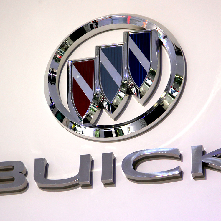 别克三维展览吸塑车标 大型4s店汽车立体logo 镜面亚克力透光标志