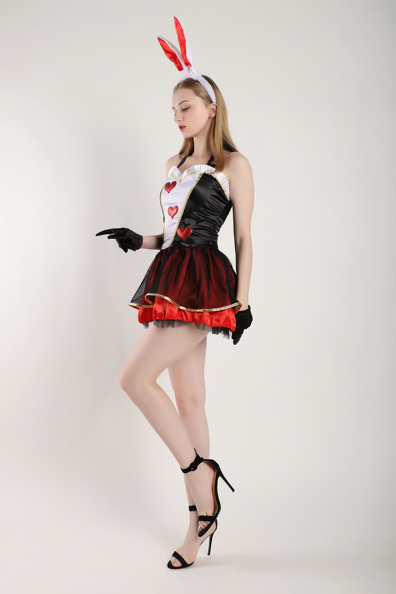 欧美游戏制服爱丽丝梦游仙境红心兔女郎服装cos动漫服装厂家批发