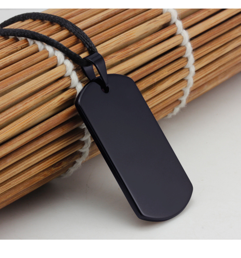 厂家直批军牌项链男士霸气个性照片钨金情侣吊坠女刻字饰品身份牌