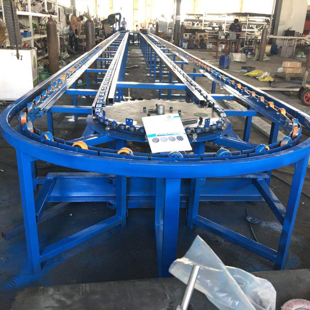 厂家定做360度料斗输送机 装订车间流水线 360度循环输送线效率高