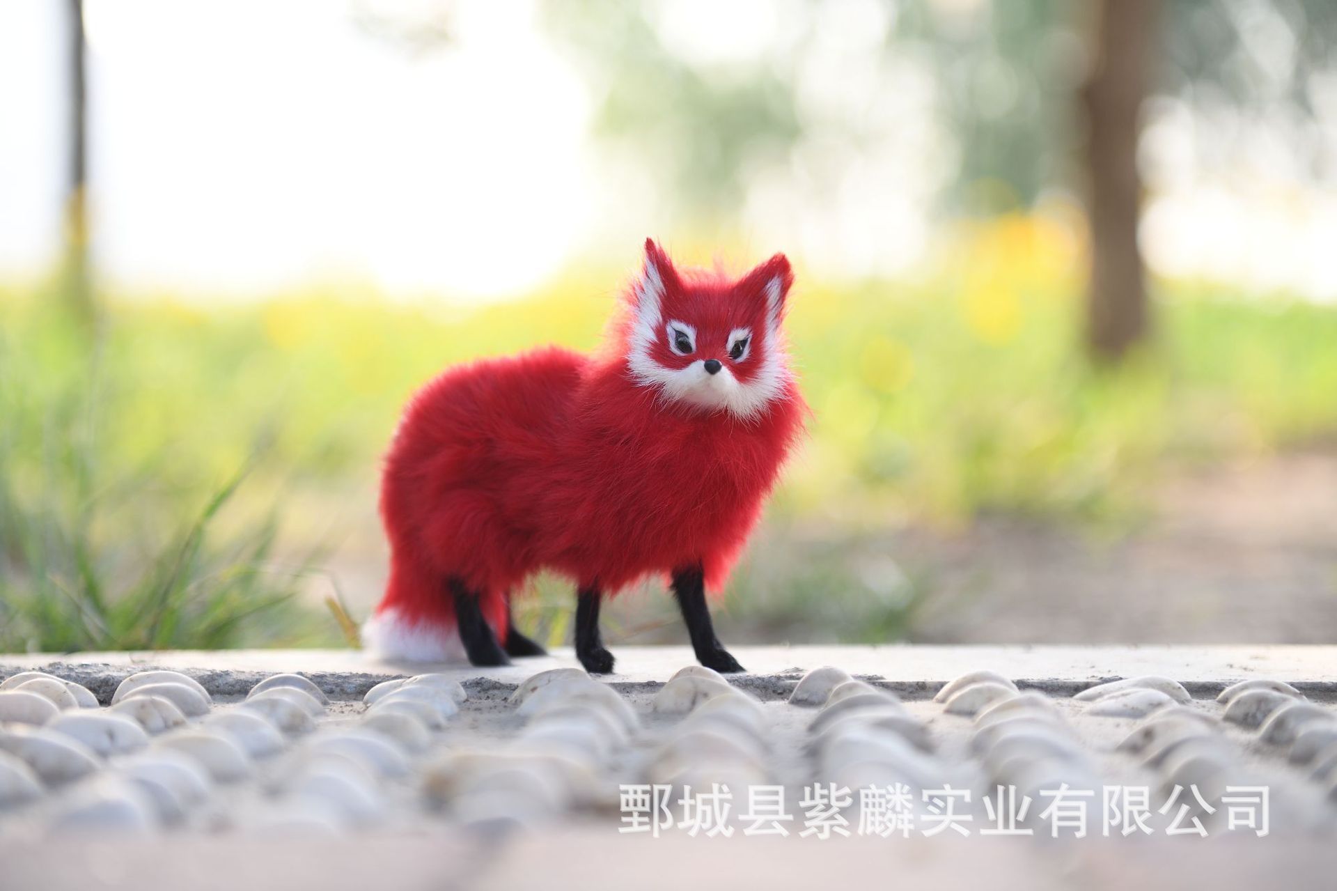 仿真狐狸仿真动物模型摆件黄色狐狸标本生日礼物礼品摄影道具