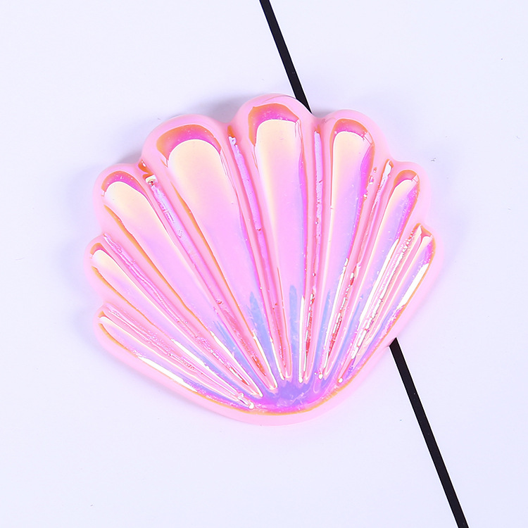 树脂电镀大贝壳奶油手机壳配件 七彩贝壳 史莱姆diy饰品配件材料