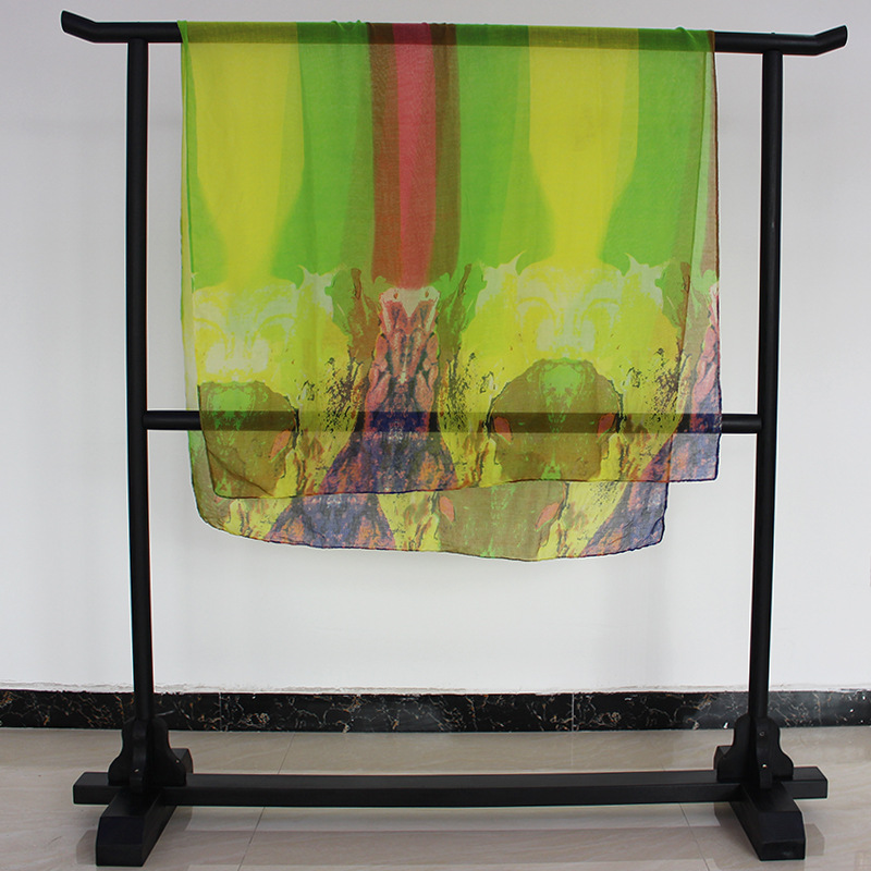 厂家直销中岛挂衣架戏服陈列架中岛架长款黑色和服展示架批发