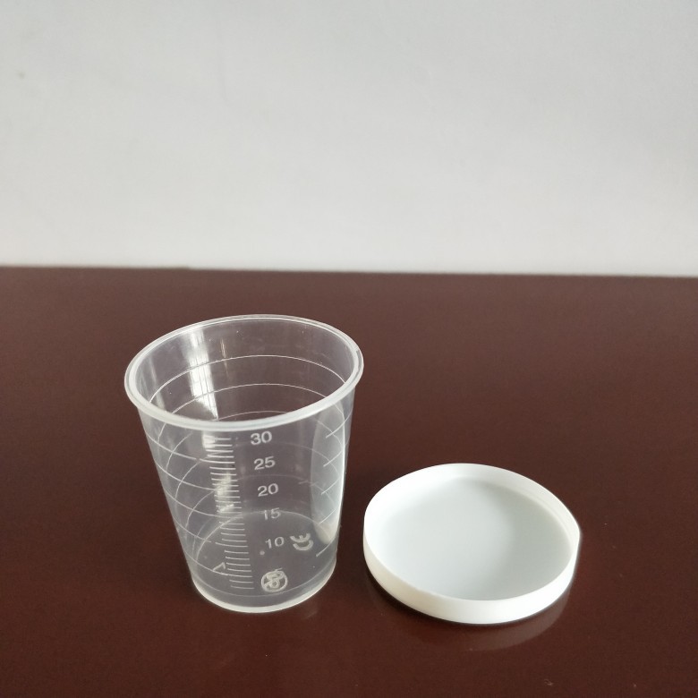 直销30ml带盖量杯 带刻度 实验室专用 小量杯 医用量杯